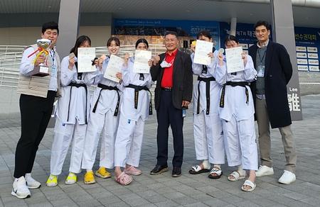 전주대 겨루기 선수단, 제7회 태권도원배 전국태권도 선수권대회 입상하고 오다